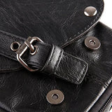 Men Waterproof Leather Waist Pack Zipper Bag Cross-body Handbag