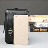 Men Waterproof Leather Waist Pack Zipper Bag Cross-body Handbag
