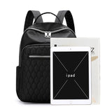 Female Preppy Style Plaid Nylon Backpack Women High Quality Laptop Bags