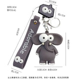 Funny Elephant Key Chain Big Eye Bull Keyring Cartoon Animal Bag Pendant