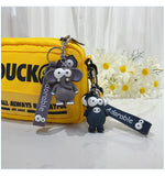Funny Elephant Key Chain Big Eye Bull Keyring Cartoon Animal Bag Pendant