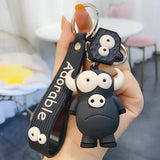 Funny Elephant Key Chain Big Eye Bull Keyring Cartoon Animal Bag Pendant