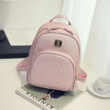 Girls PU Leather Double Shoulder Bag Mini Backpack