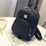 Girls PU Leather Double Shoulder Bag Mini Backpack