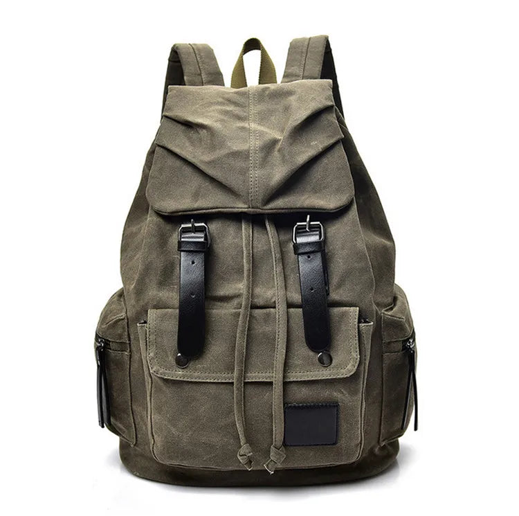 Hasp Vintage Ribbon Canvas Streetwear Backpack