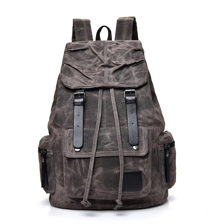 Hasp Vintage Ribbon Canvas Streetwear Backpack