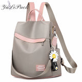 High Leather Women Backpack Anti-theft Travel Backpack