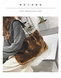 Hot Ladies Plush Handbags Large Capacity Pure