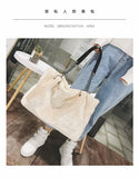 Hot Ladies Plush Handbags Large Capacity Pure