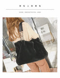 Hot Ladies Plush Handbags Large Capacity Pure