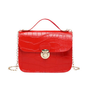 Crocodile Pattern Small Square Bag Shoulder Bags for Women