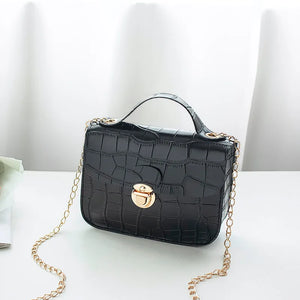 Crocodile Pattern Small Square Bag Shoulder Bags for Women