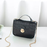 Crocodile Pattern Small Square Bag Shoulder Bags for Women
