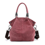 Kvky Large Pocket Canvas Casual Tote Bag for Women