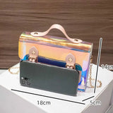Double Buckle Sequined PVC Jelly Crossbody Shoulder Bag