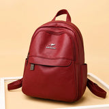 Leather Backpacks High Ladies Bagpack Backpack Casual Large Capacity