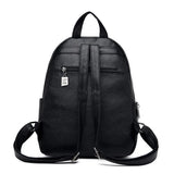 Leather Ladies Travel Backpack Casual Large Capacity Bagpack