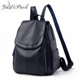 Women Backpack High Leather Travel School Bags for Girls