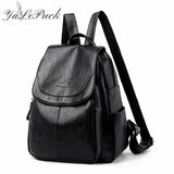 Women Backpack High Leather Travel School Bags for Girls