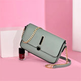 Classic Plaid Leather Women Messenger Shoulder Bag