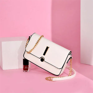 Classic Plaid Leather Women Messenger Shoulder Bag