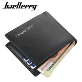Men Short Wallet Vintage Slim Mens Wallet Business Male Purse PU Leather