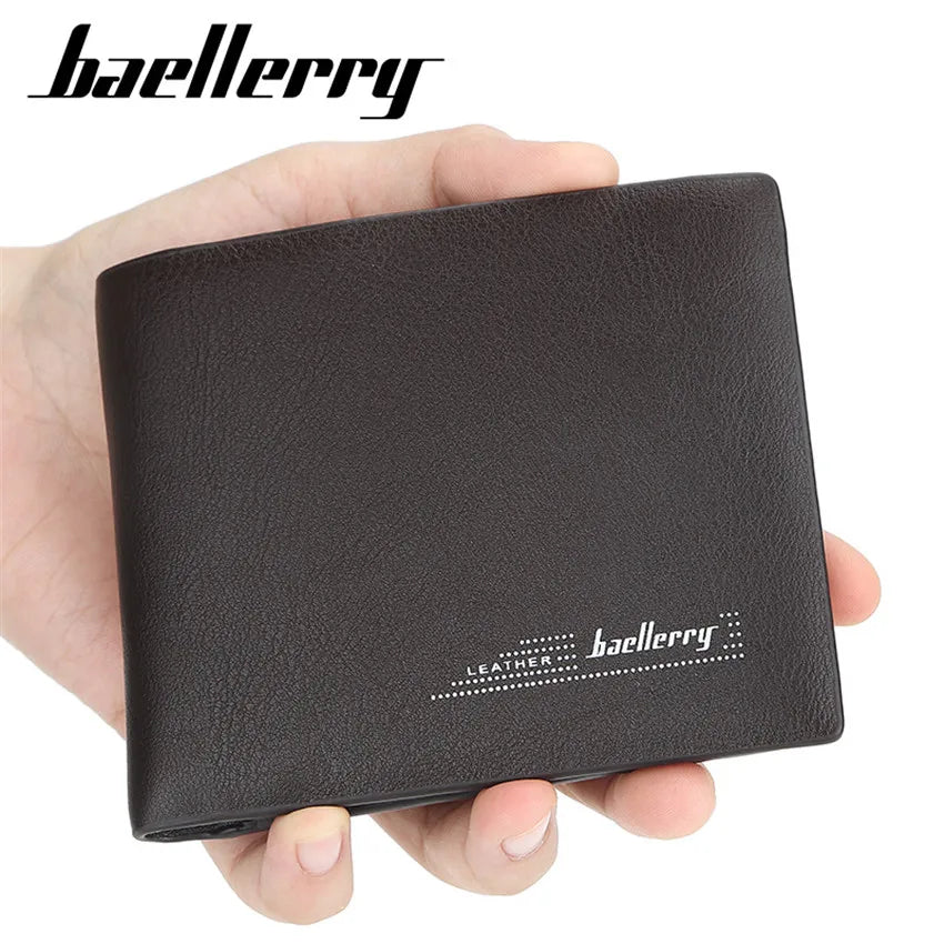 Men Short Wallet Vintage Slim Mens Wallet Business Male Purse PU Leather