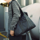 Men's Nylon Travel Bag Large Capacity Luggage Lightweight Casual Shoulder Tote