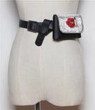Diamond Rhinestone Waist Belt with Money Bag Fanny Pack