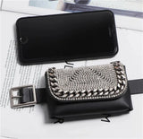 Diamond Rhinestone Waist Belt with Money Bag Fanny Pack