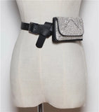 Diamond Rhinestone Waist Belt with Money Bag Fanny Pack