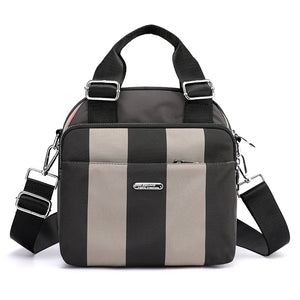 Lady Crossbody Shoulder Bag Lightweight Nylon Waterproof Stripe
