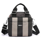 Lady Crossbody Shoulder Bag Lightweight Nylon Waterproof Stripe