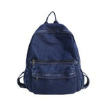 Denim Canvas Women Backpack High Capacity for Teenagers Girls
