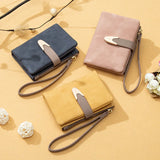 Women's Leather Wallet Engraved with Name Zipper Purse