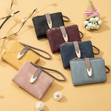 Women's Leather Wallet Engraved with Name Zipper Purse