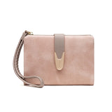 Women's Leather Wallet Engraved with Name Zipper Purse