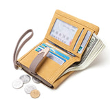 Women's Leather Wallet Engraved with Name Zipper Purse