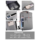 15.6 inch Laptop USB Backpack School Bag Rucksack Anti Theft Male Travel Daypack
