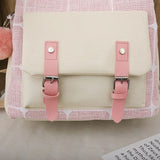 Canvas School Bag For Teen Girls High Student Women Book Bags