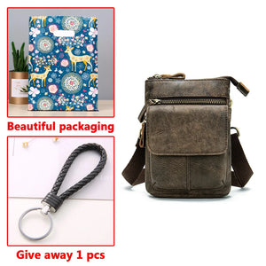 Arrival Leather Men Waist Packs Phone Pouch Bags Waist Bag Male