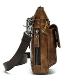 Arrival Leather Men Waist Packs Phone Pouch Bags Waist Bag Male