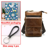Arrival Leather Men Waist Packs Phone Pouch Bags Waist Bag Male