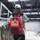 Large Capacity Canvas Travel Backpack Men's Women's College Student Schoolbag