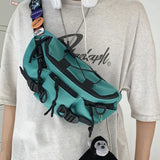 Japanese Harajuku Tooling Chest Bag Canvas Messenger Bag