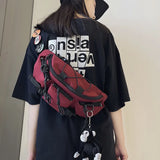 Japanese Harajuku Tooling Chest Bag Canvas Messenger Bag