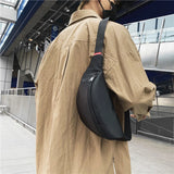 Canvas Waist Bag Unisex Chest Bag Casual Travel Fanny Pack Banana Pocket