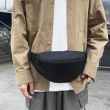 Canvas Waist Bag Unisex Chest Bag Casual Travel Fanny Pack Banana Pocket