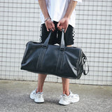 Casual PU Leather Travel Duffel Bag Large Capacity Men Messenger Handbags