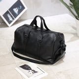Casual PU Leather Travel Duffel Bag Large Capacity Men Messenger Handbags